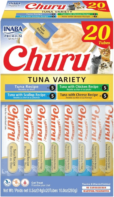 
INABA Churu Cat Treats, Lickable, Squeezable Creamy Purée Cat Treat