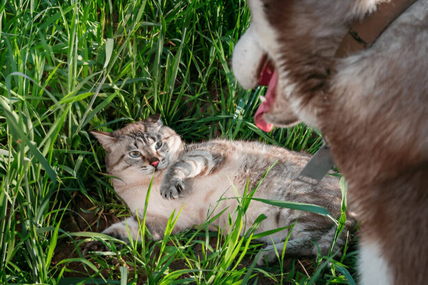 Dog Eating Cat